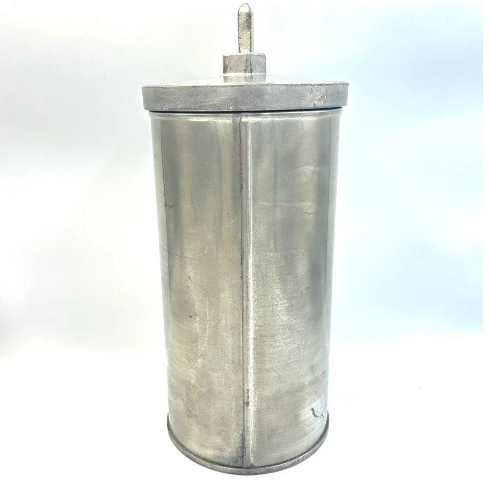 Vintage White Mountain Ice Cream Maker Canister Dasher Lid 4 Qt 4-38ALU3 Silver